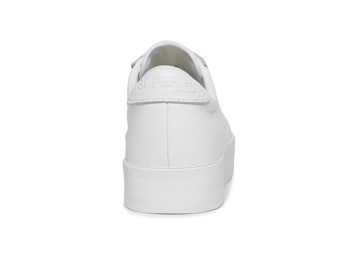 Superga Platform Womens - 2854 Club 3 Full Comfort Leather - White - HFGCW7043